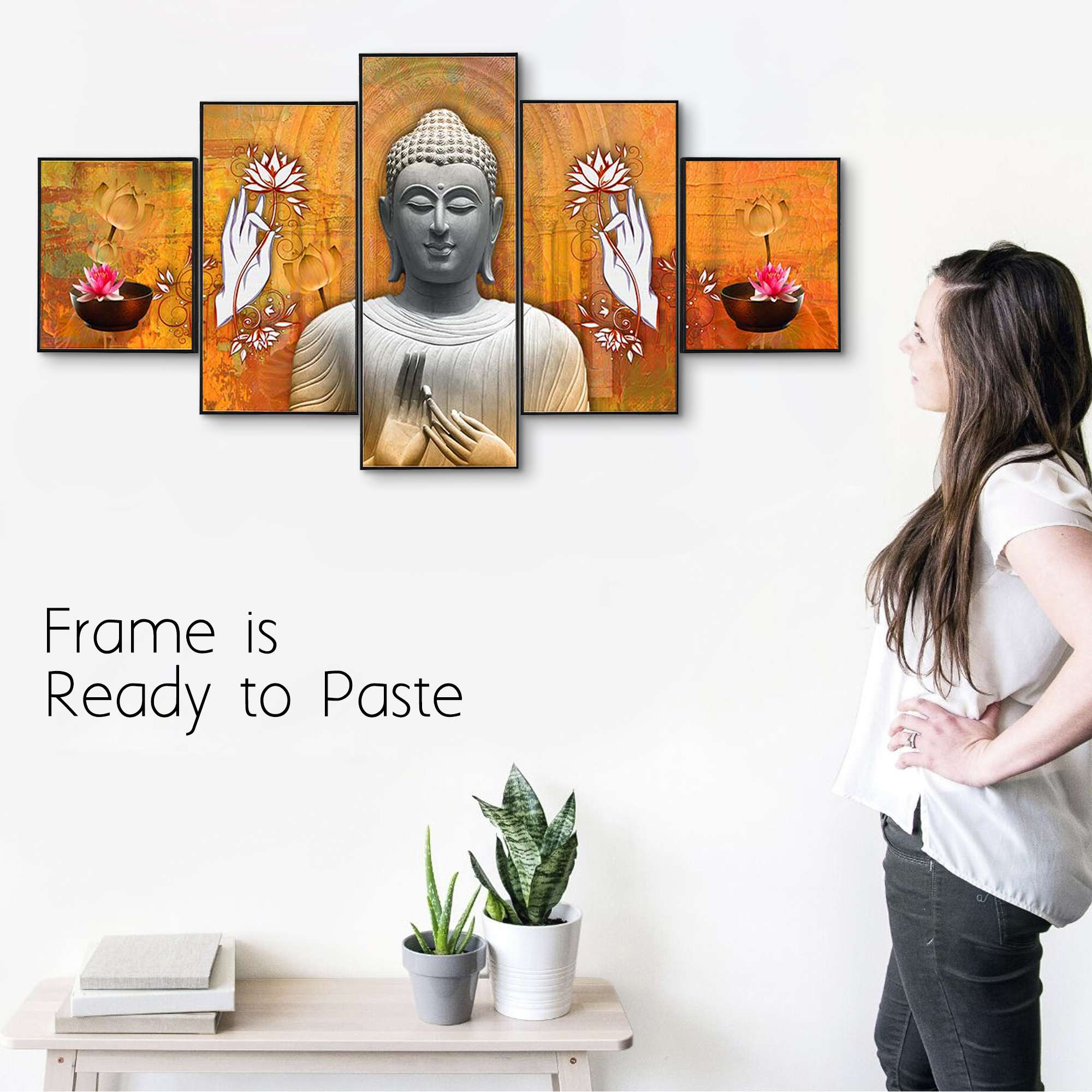 Set Of Five Framed Digital Wall Painting