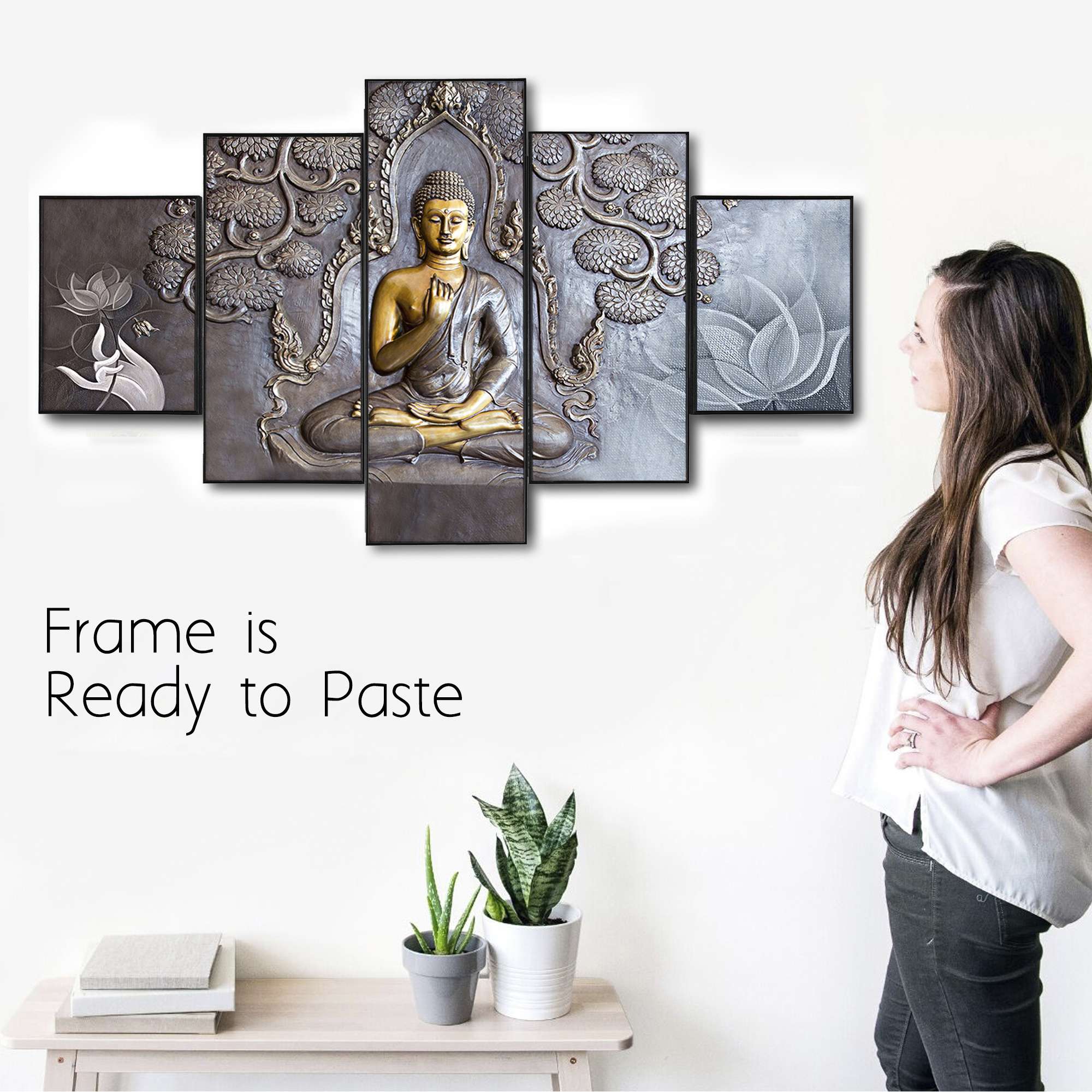 Set Of Five Framed Digital Wall Painting