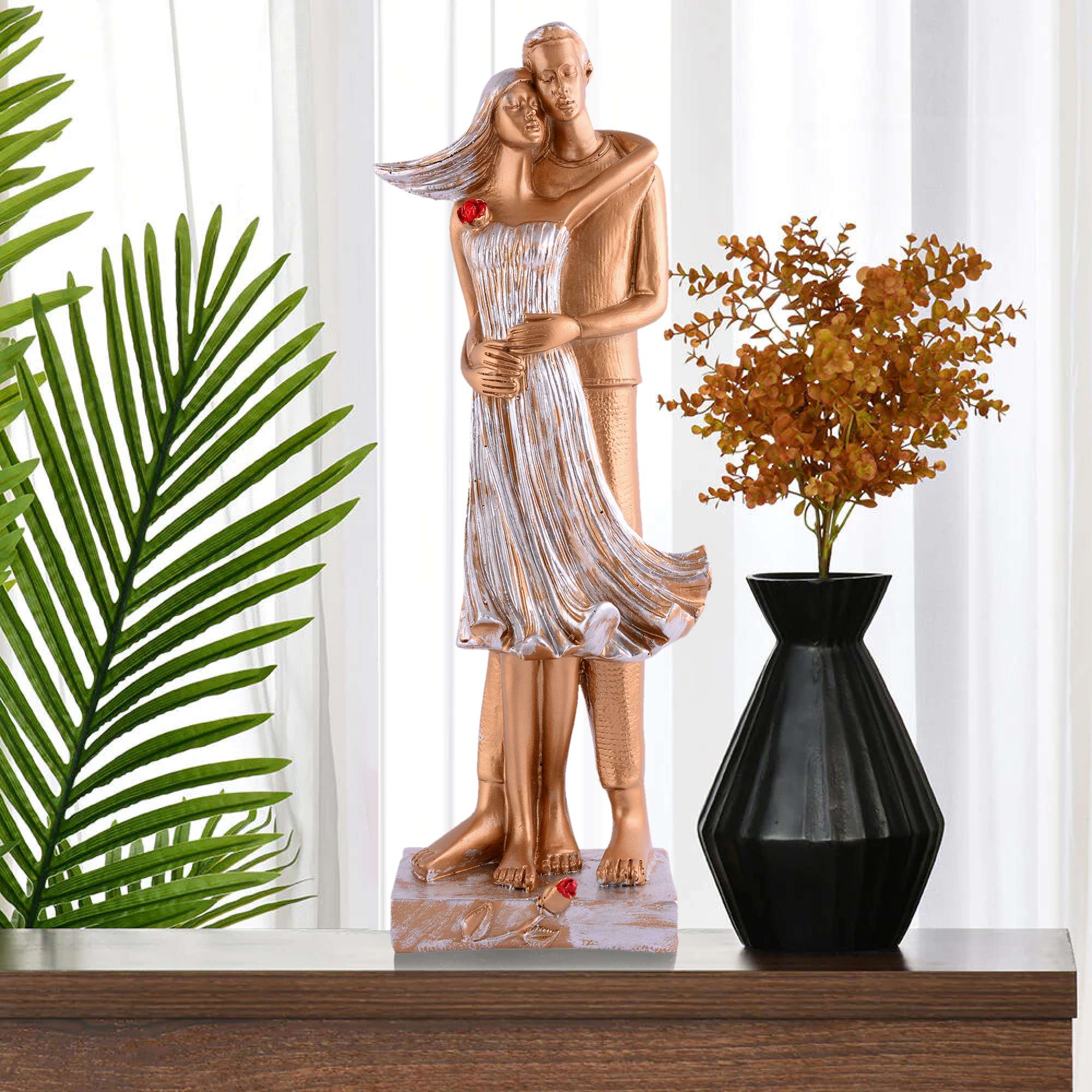 GREAT Valentine's Day Gift For Girl & Boys symbolizes true love, Romantic Gift Showpieces white golden