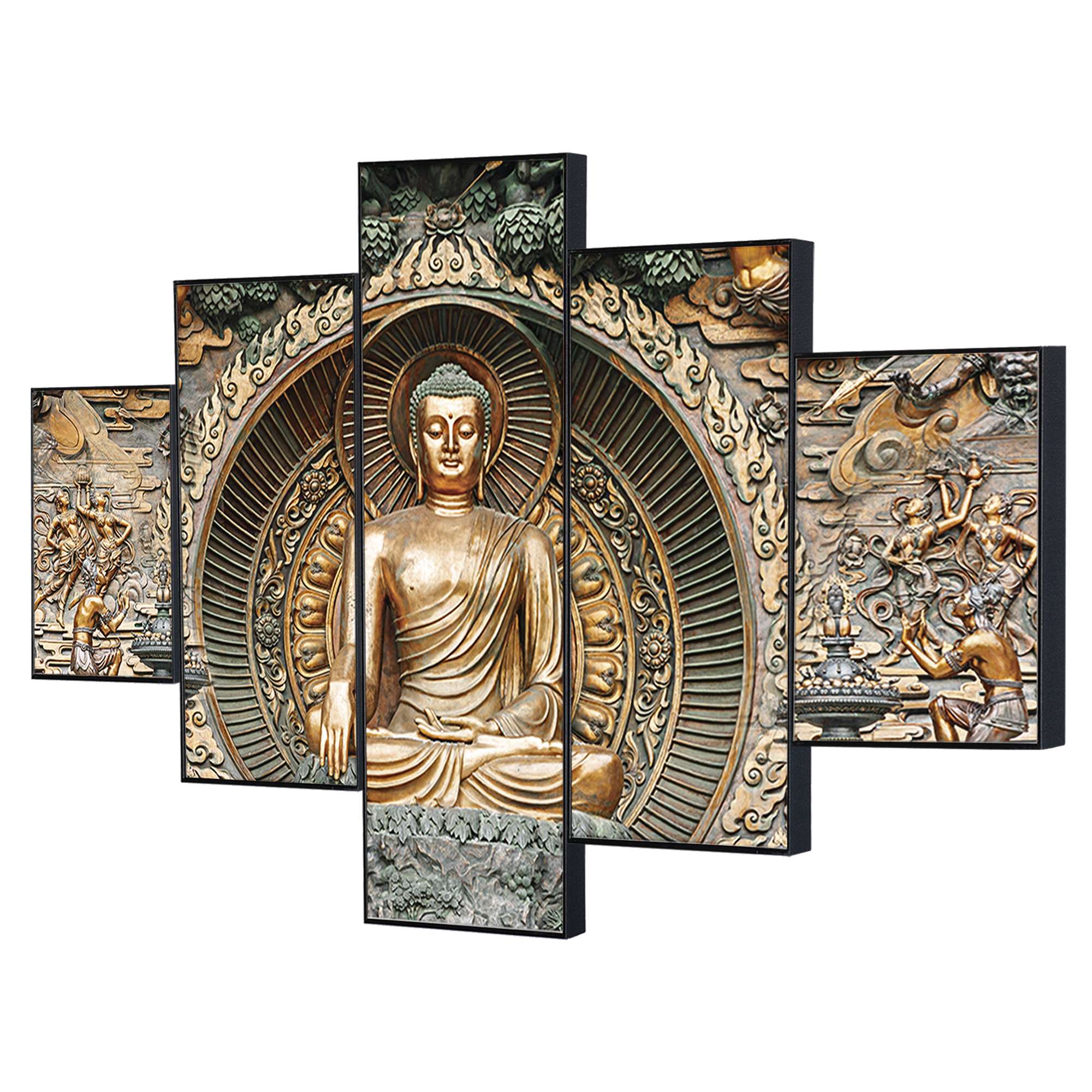 Set Of Five Framed Digital Wall Painting