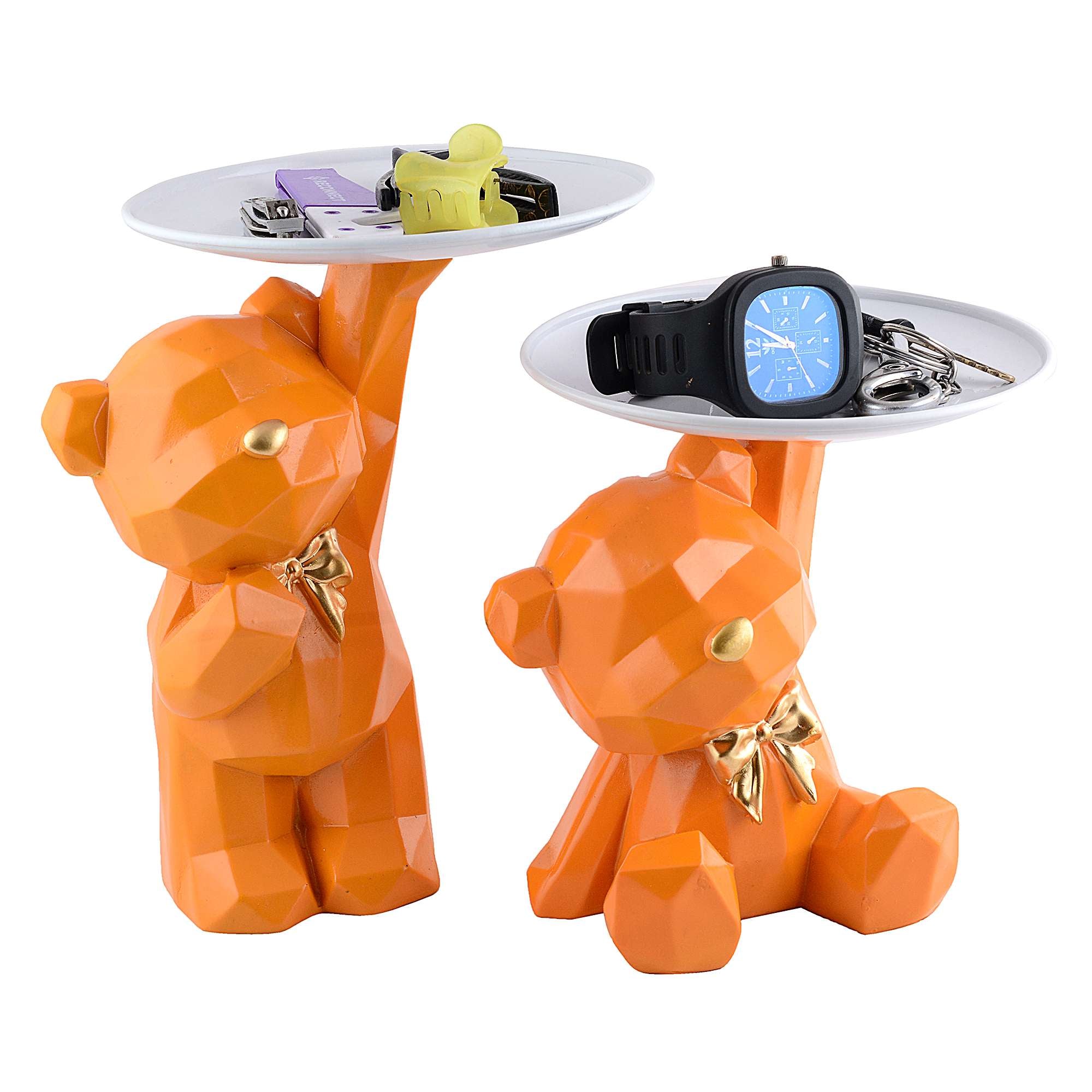 Cool Taddy Bear Showpiece for Home Decorative Showpiece | Taddy Bear with Paltter Statue for Home Decor Showpiece | Home Kitchen Decor | Office Decorative Item -3