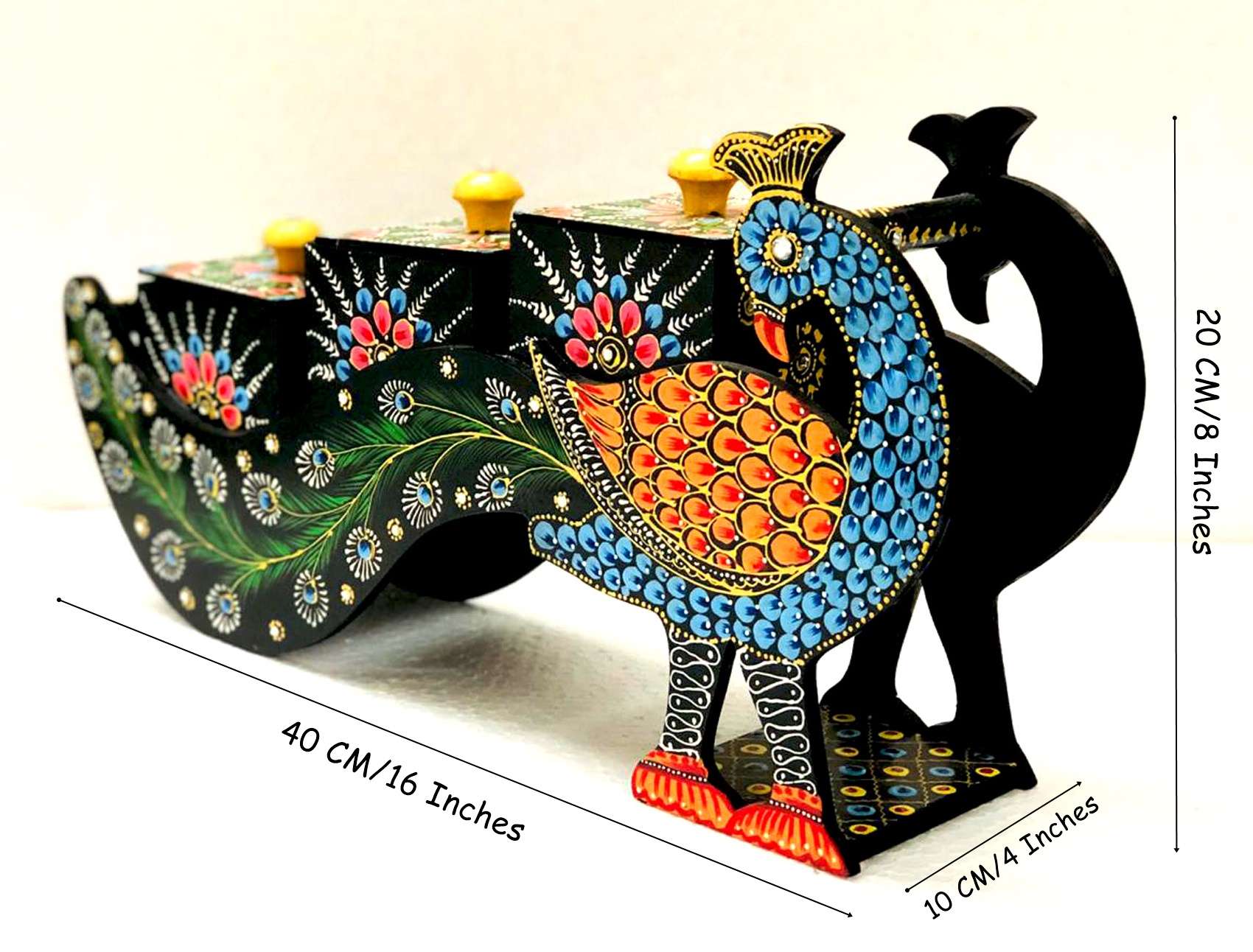 Wooden peacock