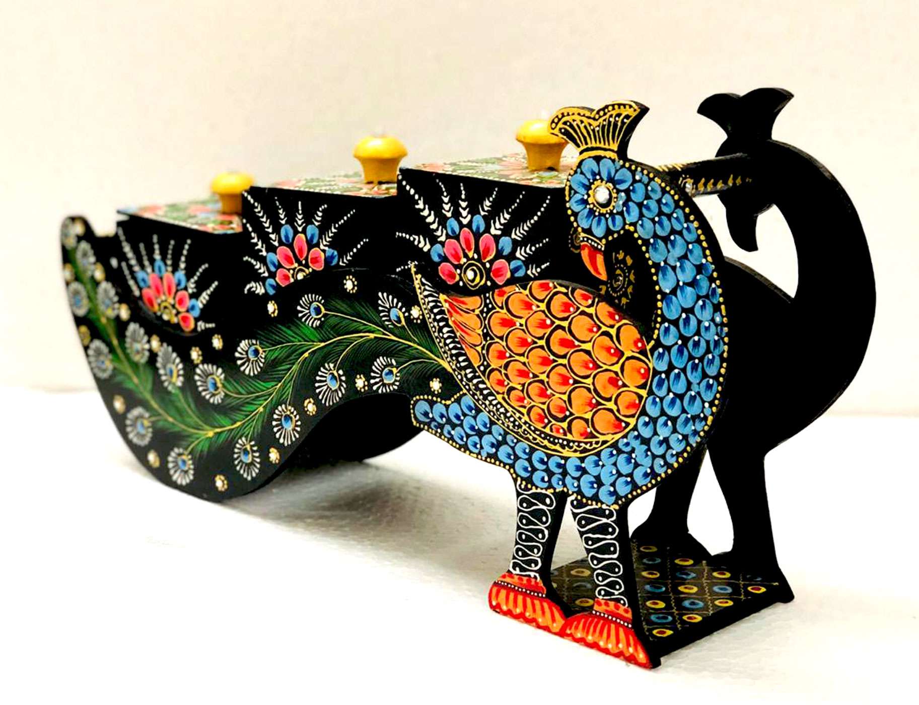 Wooden peacock