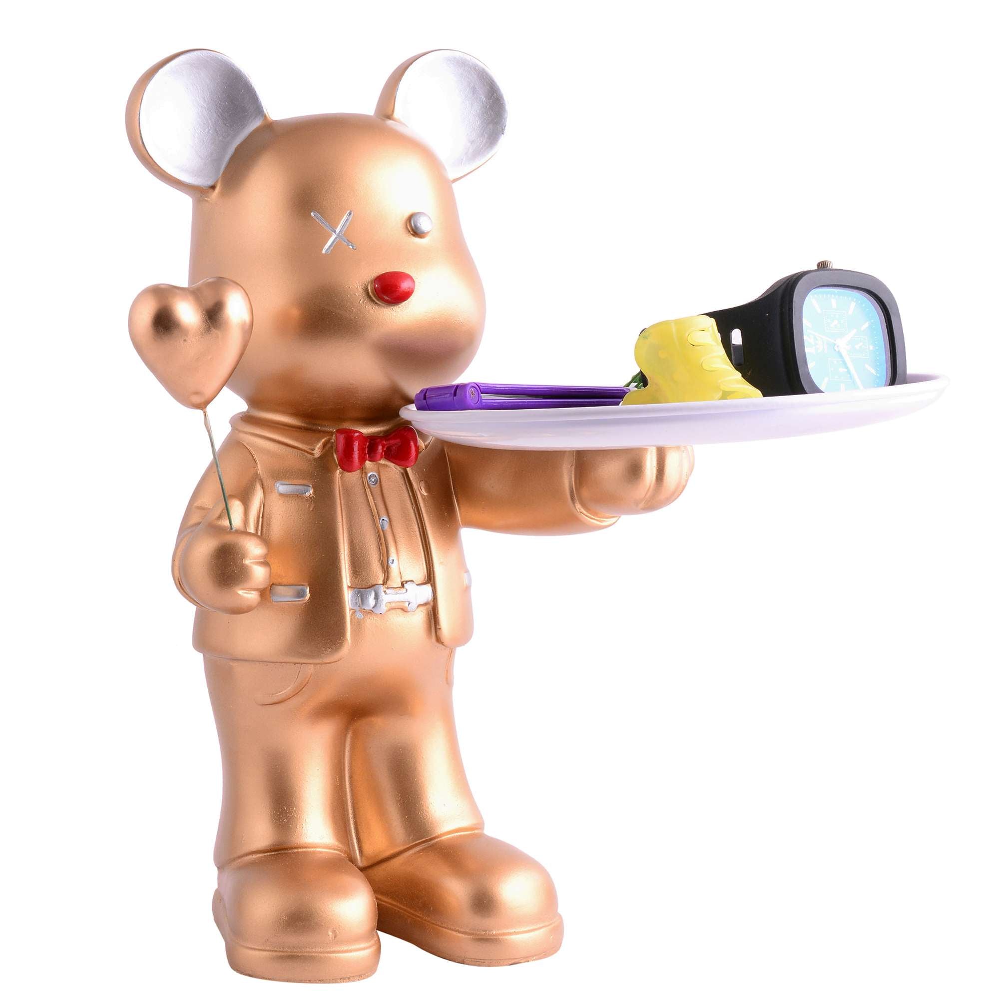 Cool Taddy Bear Showpiece for Home Decorative Showpiece | Taddy Bear with Paltter Statue for Home Decor Showpiece | Home Kitchen Decor | Office Decorative Item -5