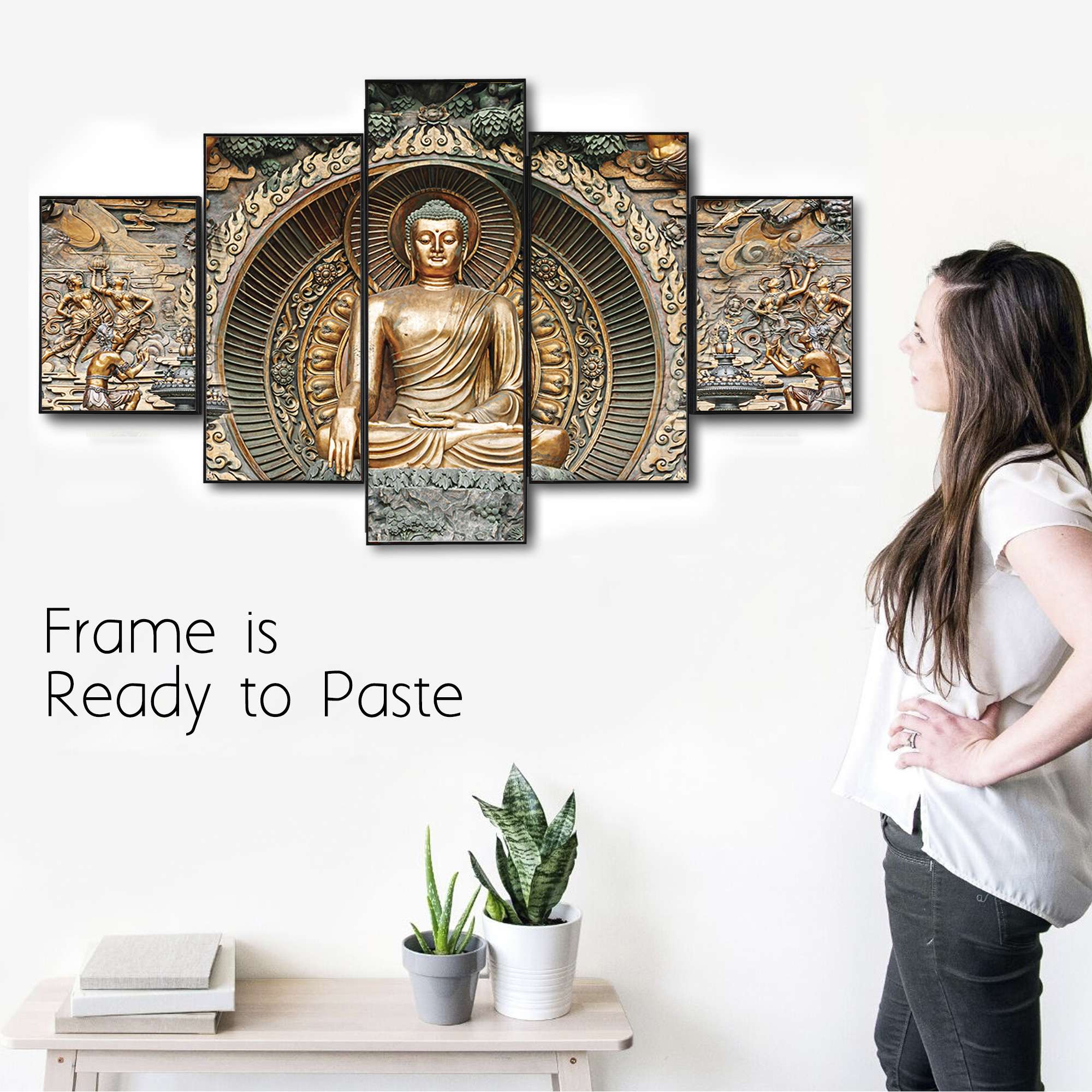 Set Of Five Framed Digital Wall Painting