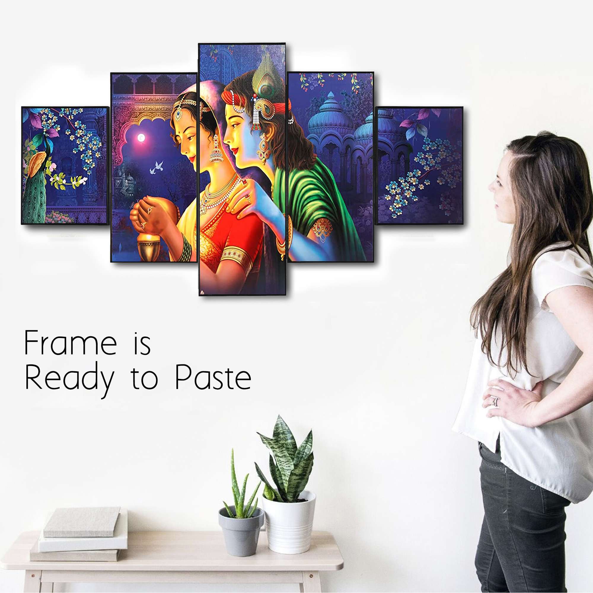 Set Of Five Framed Digital Wall Painting