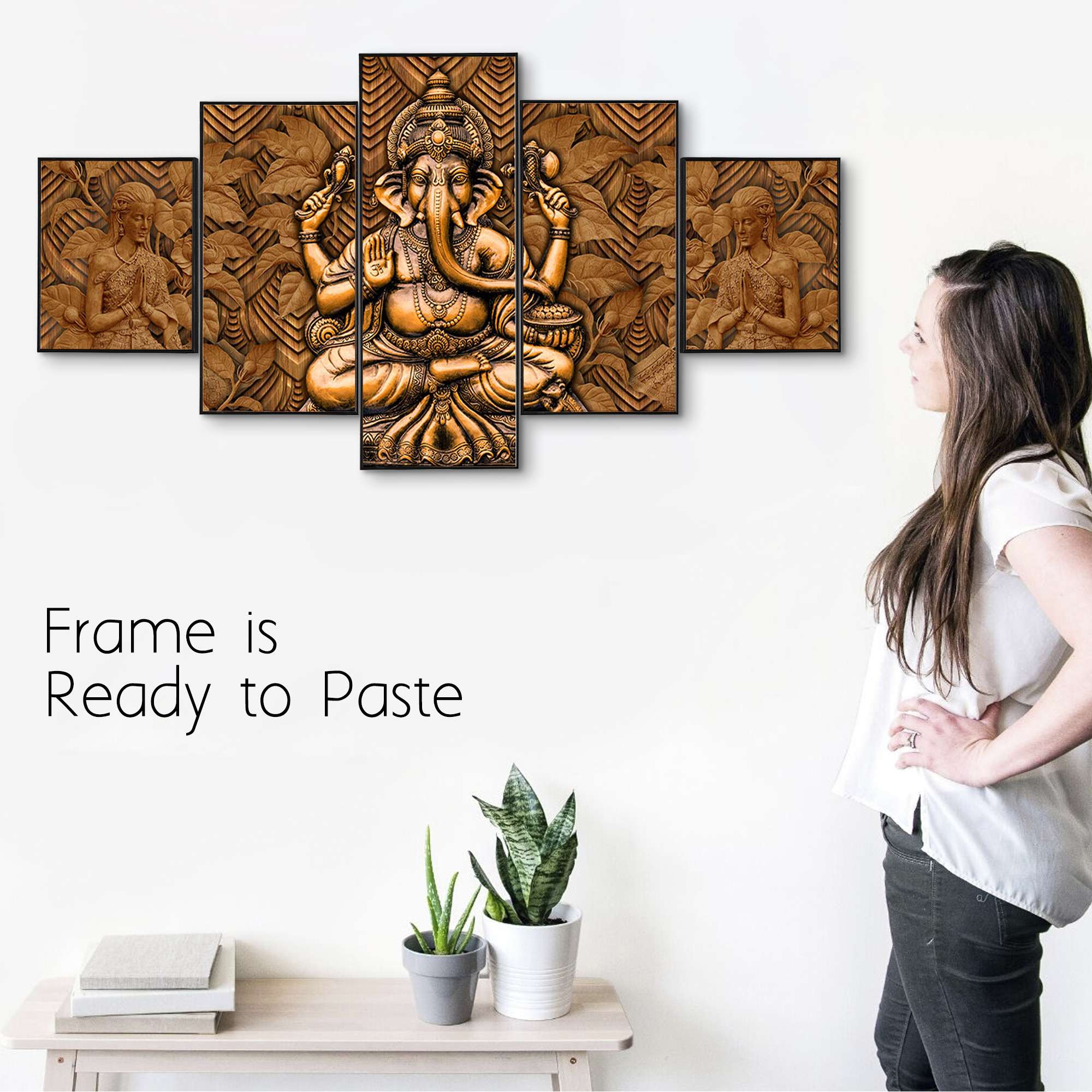 Set Of Five Framed Digital Wall Painting