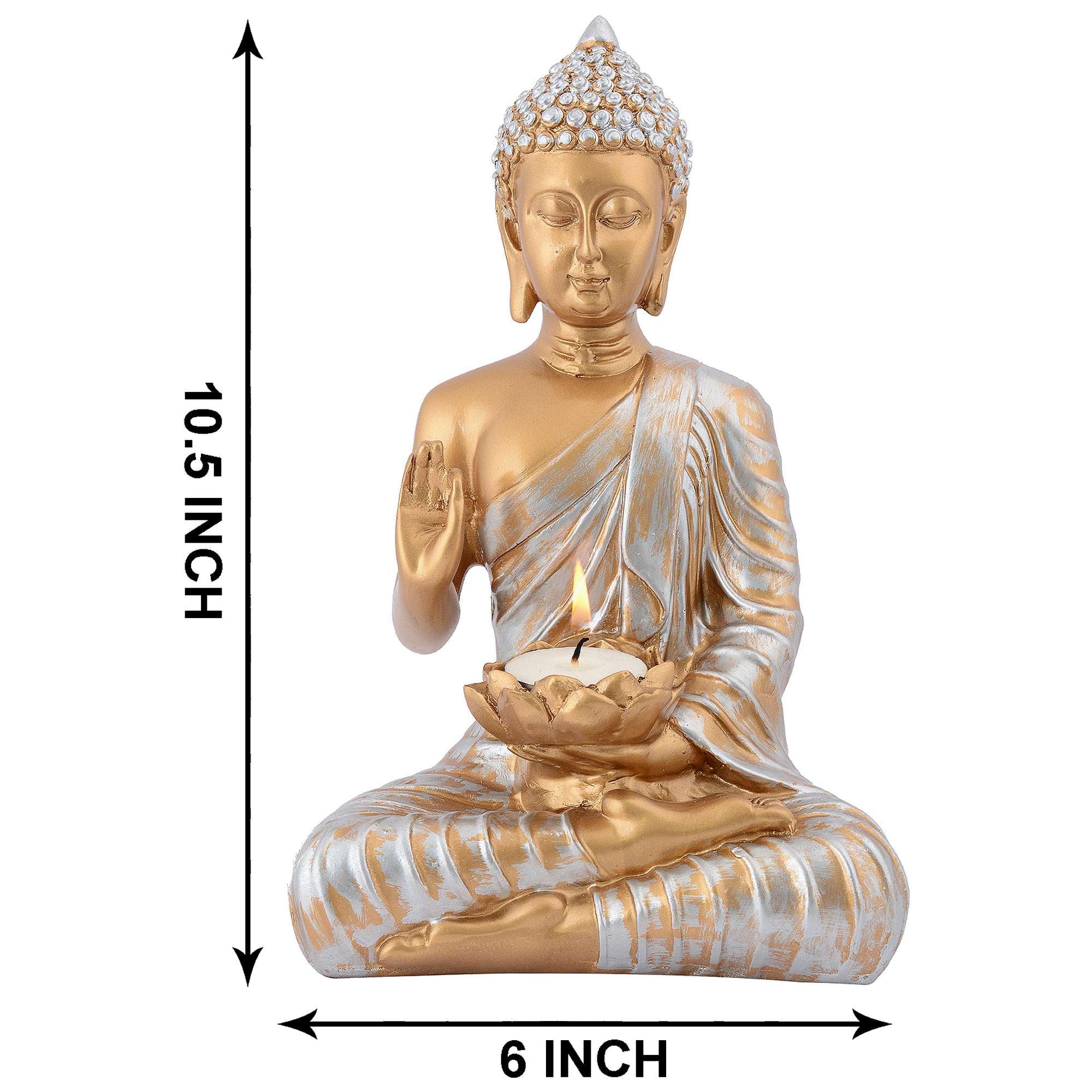 Buddha Idol Statue Showpiece Gift Gifting Item Polystone Home Decor Decoration