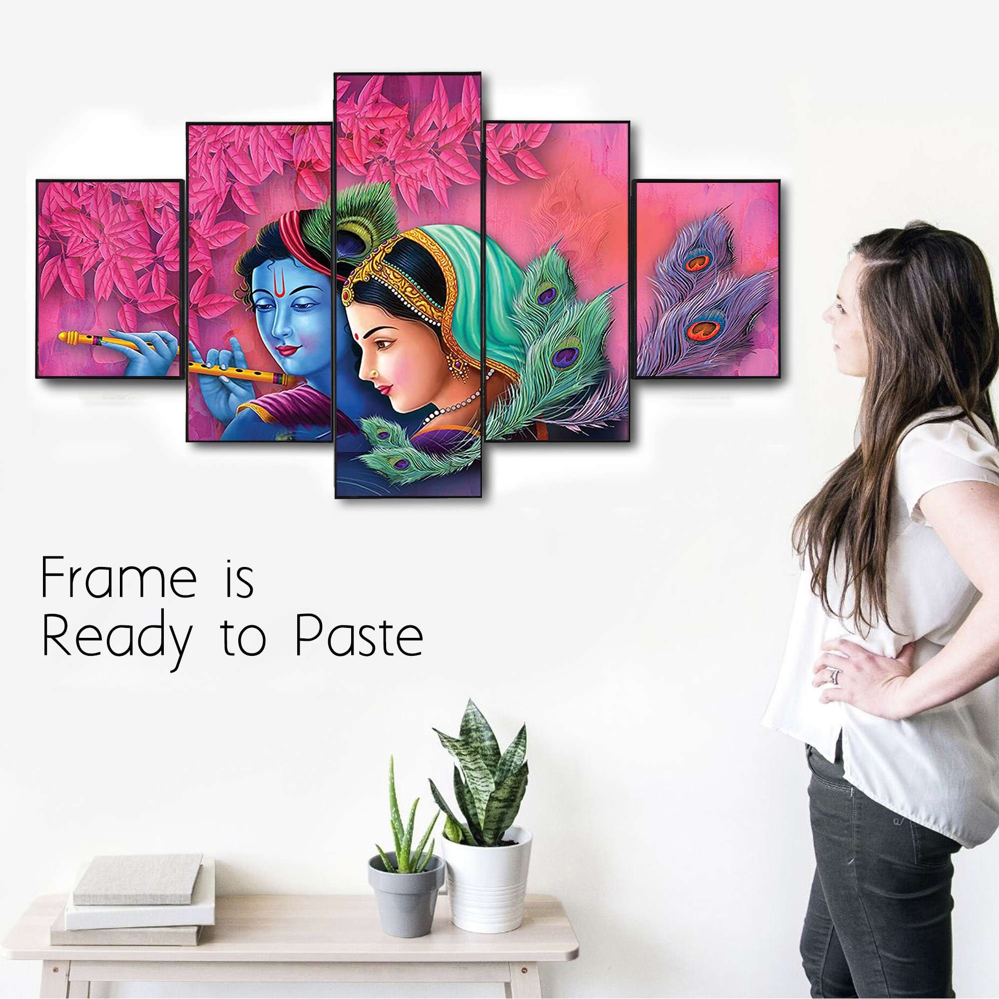 Set Of Five Framed Digital Wall Painting