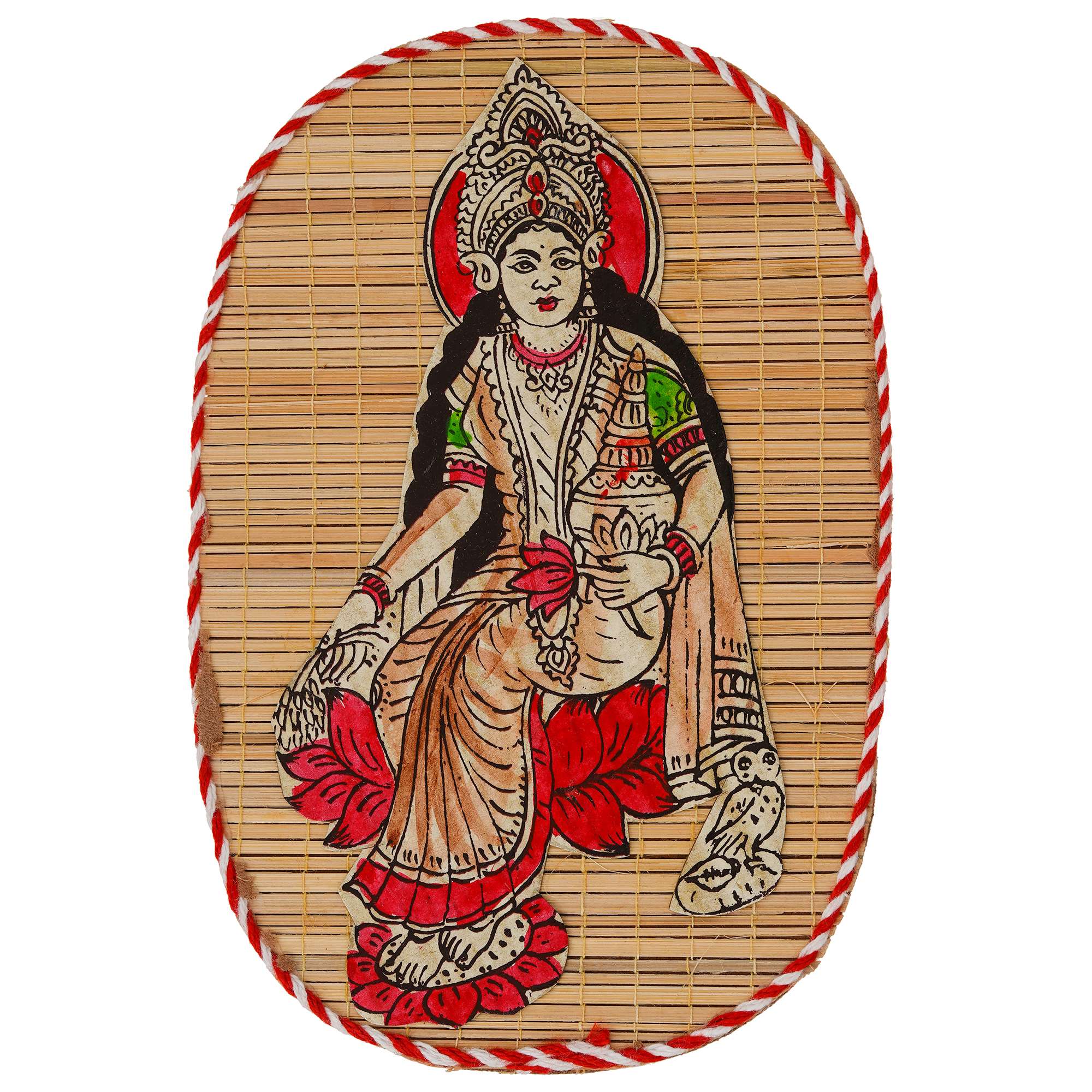 Bamboo Hand Crafted Wall Hangings Of Godess Laxmi Ji For Home Decor