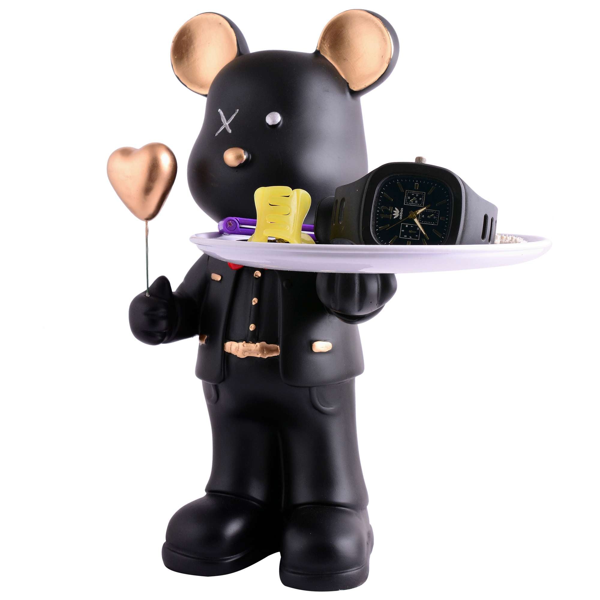 Cool Taddy Bear Showpiece for Home Decorative Showpiece | Taddy Bear with Paltter Statue for Home Decor Showpiece | Home Kitchen Decor | Office Decorative Item -4